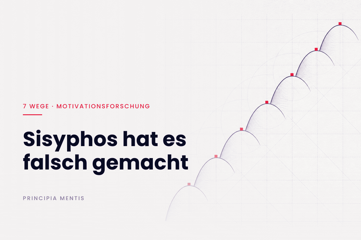 7 Ways to Boost Turnaround Motivation 1 Artikelbild: Sisyphos hat es falsch gemacht. Diagramm: eine sich wiederholende Treppe aus Bögen, jeder Scheitel gleich markiert.